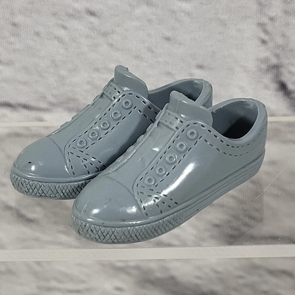 Ken Boy Doll Shoes Lot Of 3 Pairs‎ Sneakers High-Tops Black Oxford Dress Shoes